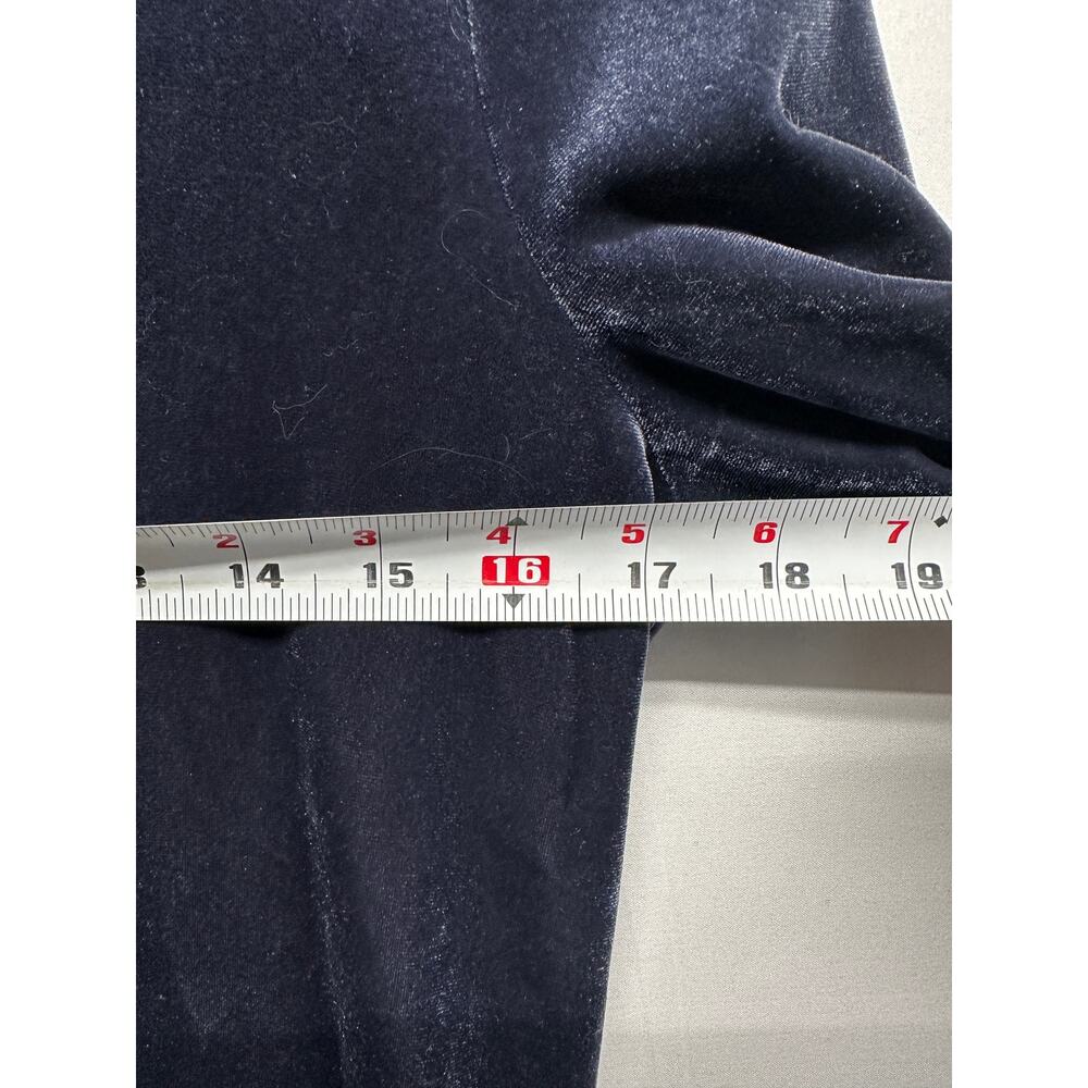 NWT Banana Republic Velvet Mock Neck 3/4 Sleeve Blue Classy Old Money‎ Preppy - Picture 4 of 8